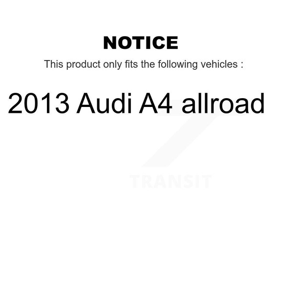 Front Rear Disc Brake Rotors And Semi-Metallic Pads Kit For 2013 Audi A4 Allroad